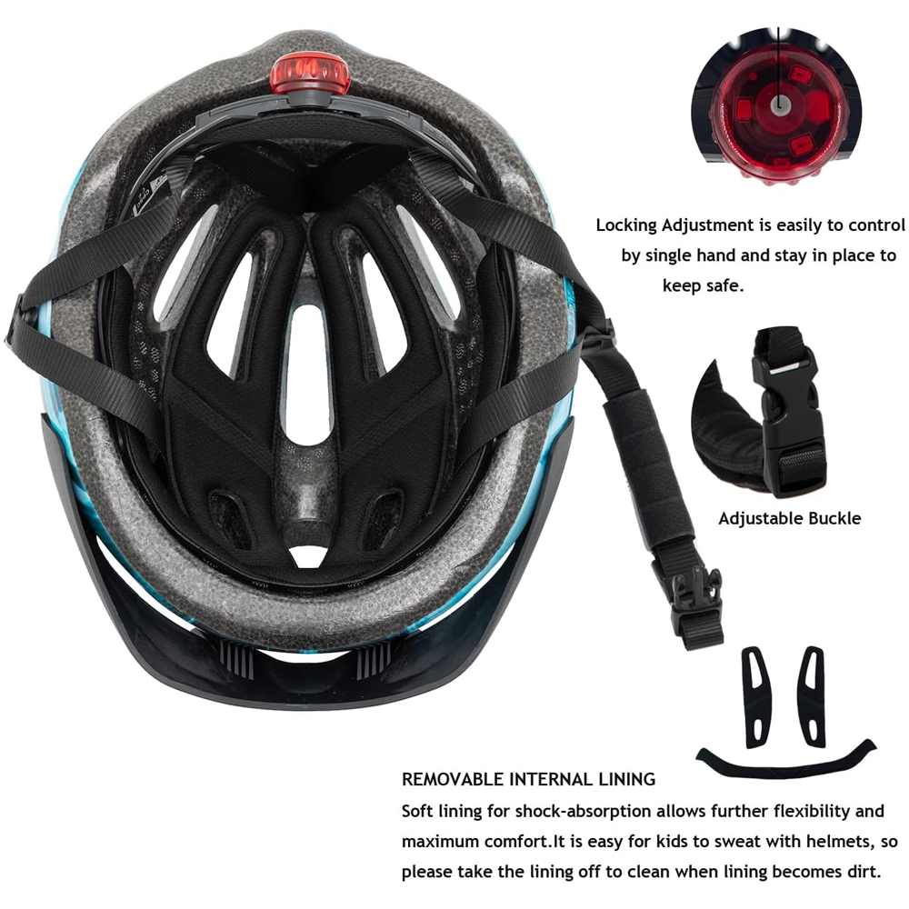 Kids Bike Helmet with LED Ligh - đánh giá và giá Cycling Safety Gear For Kids