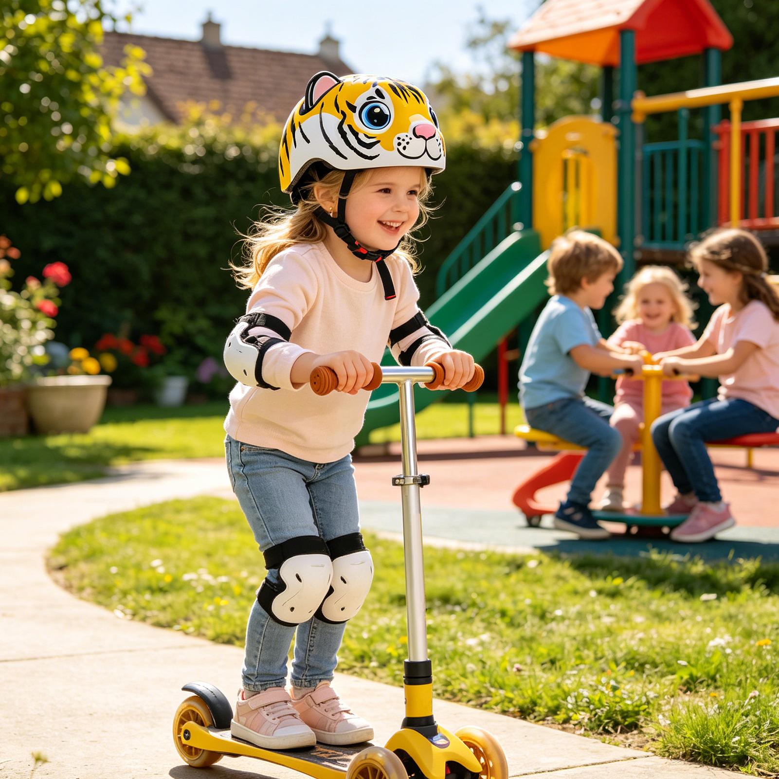 Kids Helmet Tiger Pattern Adju - đánh giá và giá Cycling Safety Gear For Kids