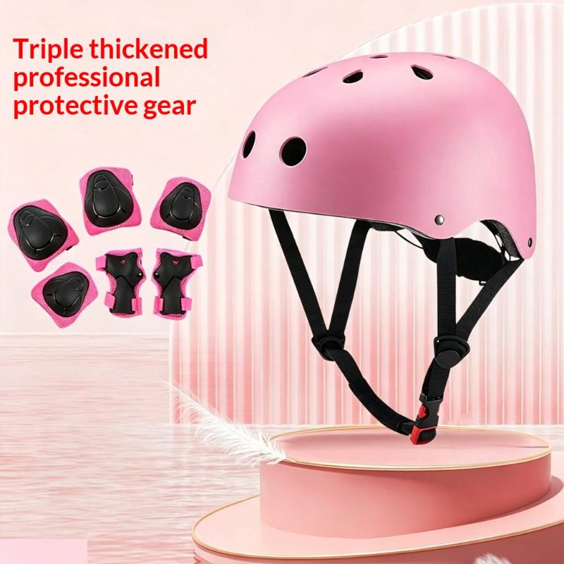 7/6Pcs Kids Safety Helmet Knee - đánh giá và giá Cycling Safety Gear For Kids