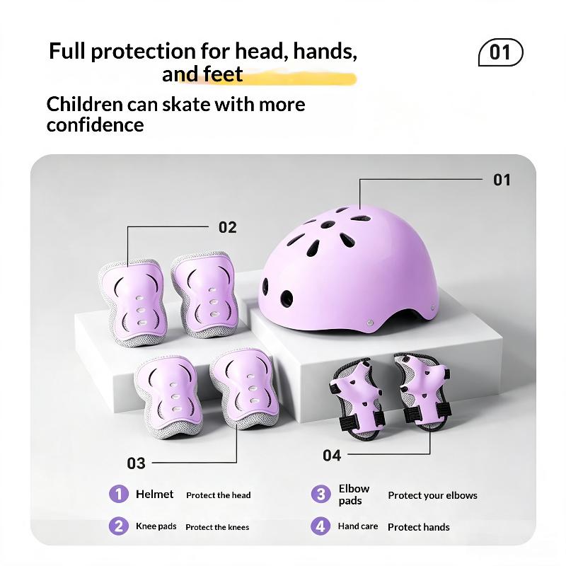 7/6Pcs Kids Safety Helmet Knee - đánh giá và giá Cycling Safety Gear For Kids